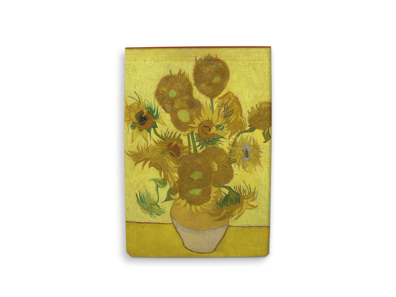 leeres Notizbuch A6, Sonnenblumen, Vincent van Gogh
