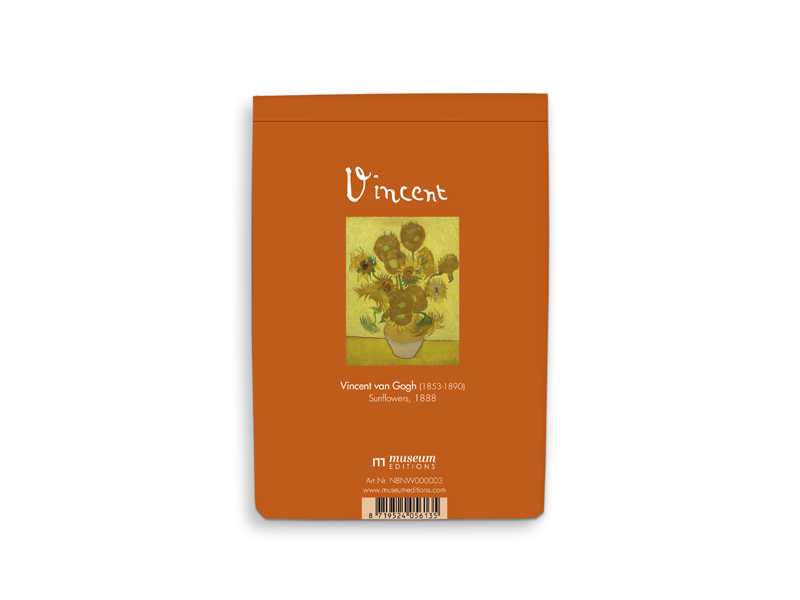 Blank blocnote A6, Sunflowers , Vincent van Gogh