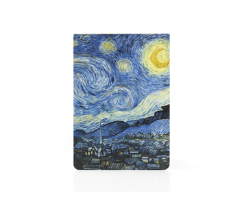 Leeres notepad A6, Sternennacht, Vincent van Gogh
