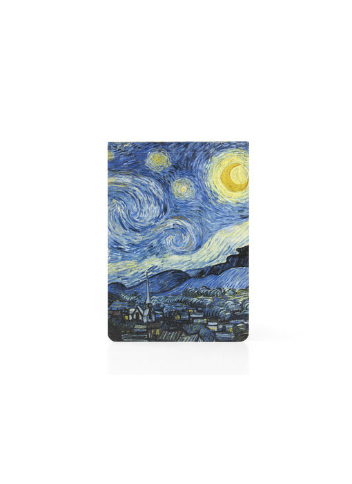 Leeres notepad A6, Sternennacht, Vincent van Gogh
