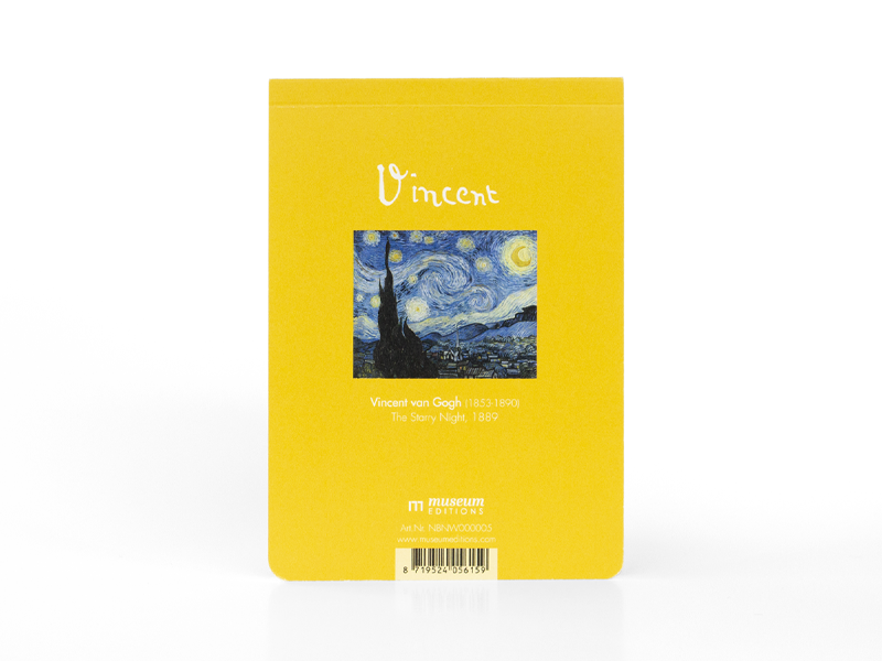 Blanco notitieblok A6, Sterrennacht, Vincent van Gogh