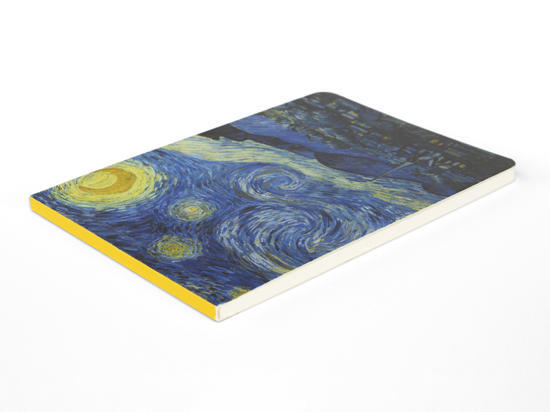 Bloc de notas en blanco A6, Noche estrellada, Vincent van Gogh