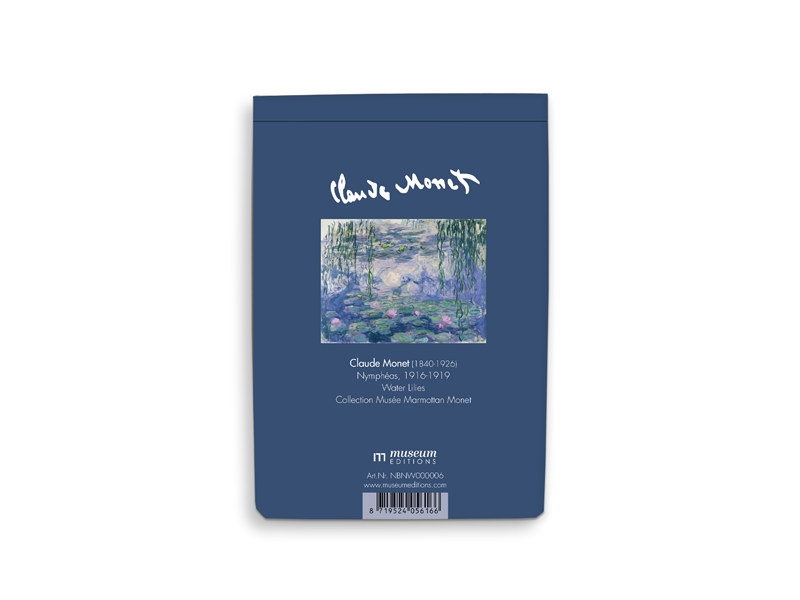Blank blocnote A6, Claude Monet, Waterlilies
