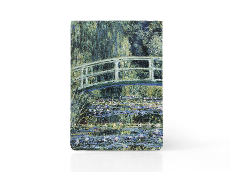 Bloc de notas en blanco A6, Claude Monet, puente japonés