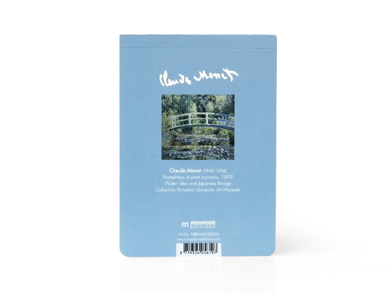 leeres Notizbuch A6, Claude Monet, japanische Brücke