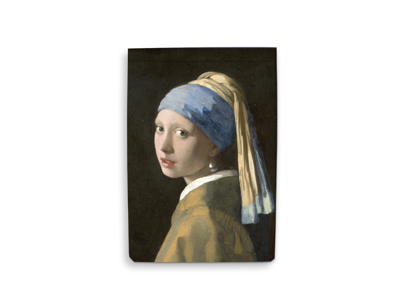 Bloc-notes vierge A6, Vermeer,  Fille avec une boucle d'oreille perle