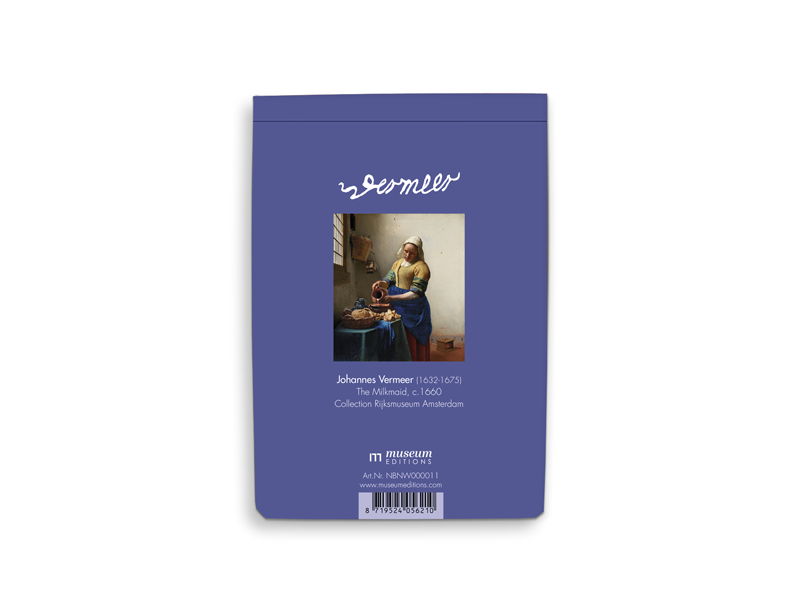 Blank blocnote A6, Vermeer, Milk maid