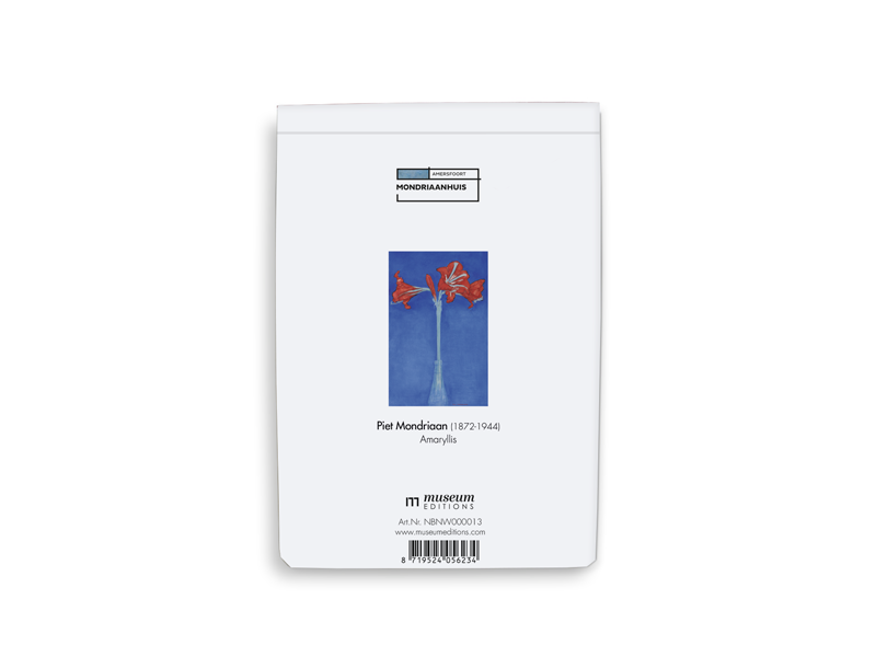 Blanco notitieblok A6, Piet Mondriaan, Amaryllis