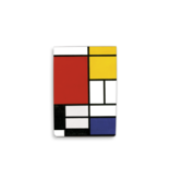 leeres Notizbuch A6, Piet Mondriaan, Rot, Gelb, Blau