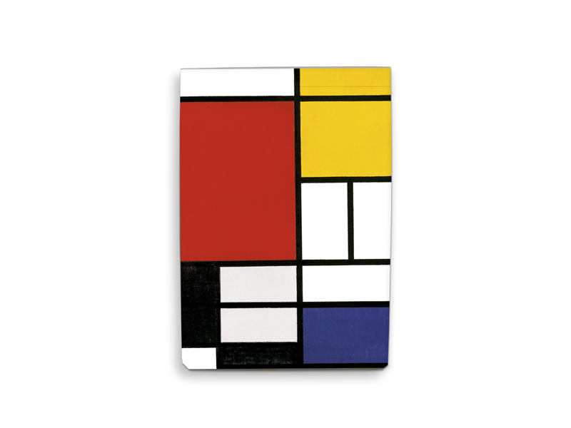 leeres Notizbuch A6, Piet Mondriaan, Rot, Gelb, Blau