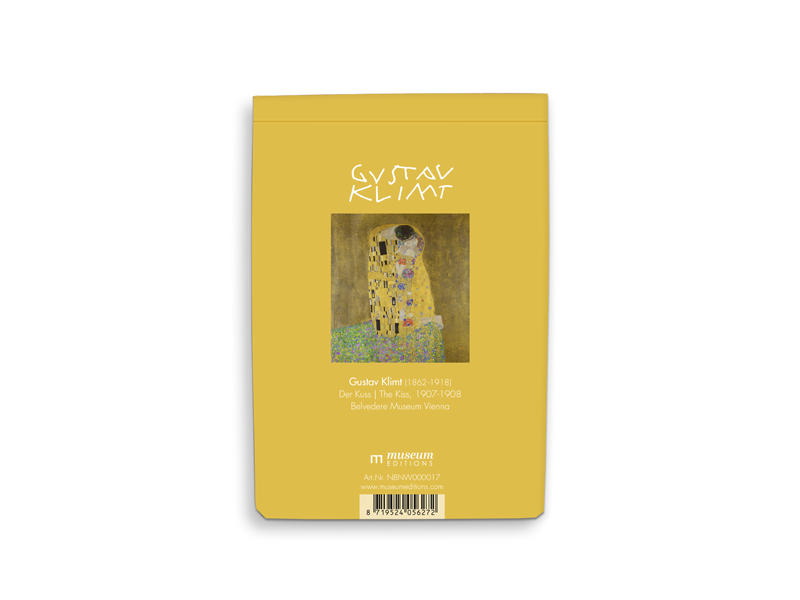Blanco notitieblok A6, Gustav Klimt, De Kus
