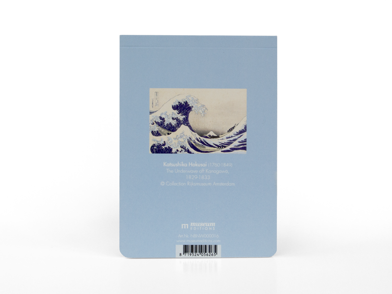 Blanco notitieblok A6, Hokusai, De grote golf