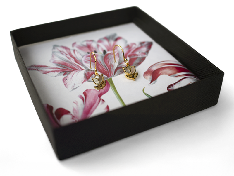 Tulpenohrring, vergoldet - Merian