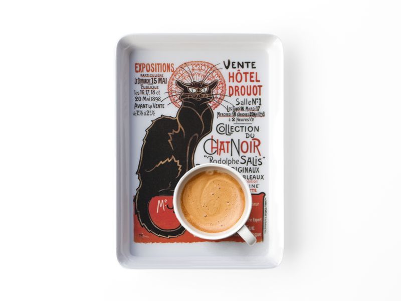Serviertablett Mini, 21 x 14 cm, Le Chat Noir, Steinlen