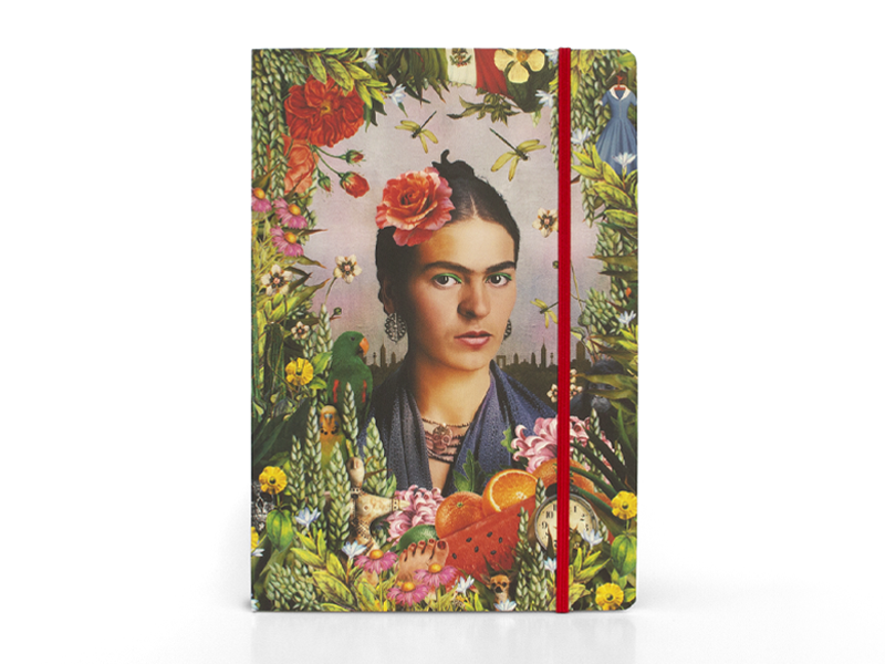 Softcover notitieboekje, A5,  geïnspireerd op Frida Kahlo
