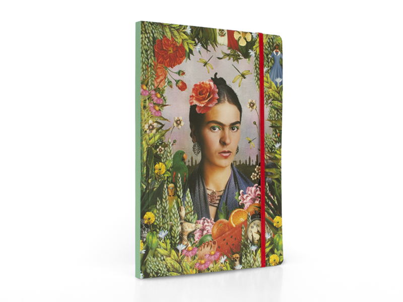 Softcover notitieboekje, A5,  geïnspireerd op Frida Kahlo