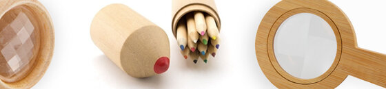 Papeterie et accessoires en bois
