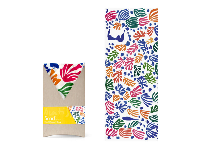 Sjaal 100% zijde, Henri Matisse, De papegaai en de zeemeermin