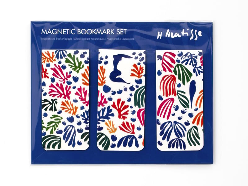 Juego de 3, marcapaginas magnético, Matisse, La Perruche et la Sirène