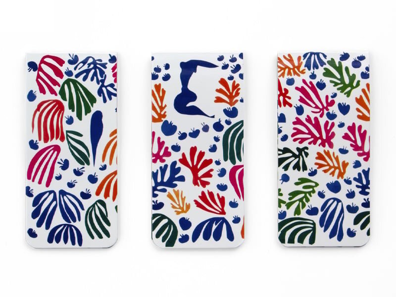 Juego de 3, marcapaginas magnético, Matisse, La Perruche et la Sirène