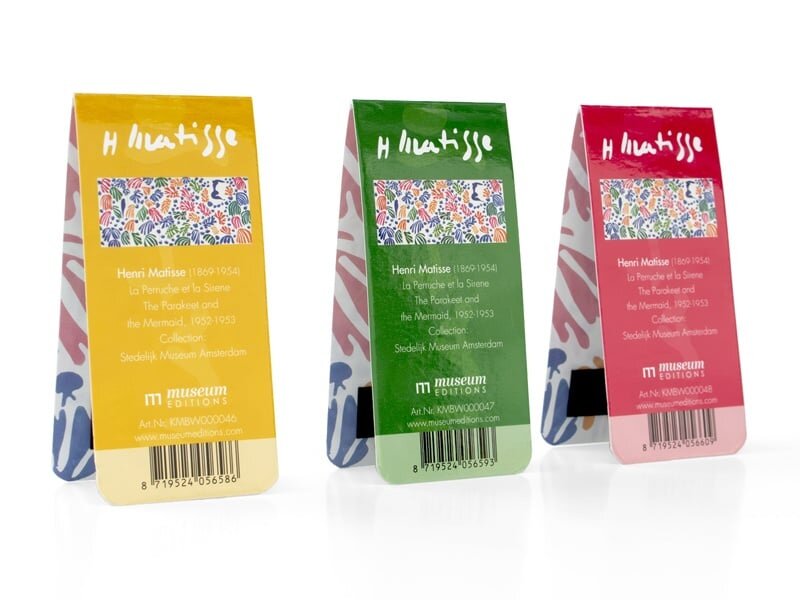 Juego de 3, marcapaginas magnético, Matisse, La Perruche et la Sirène
