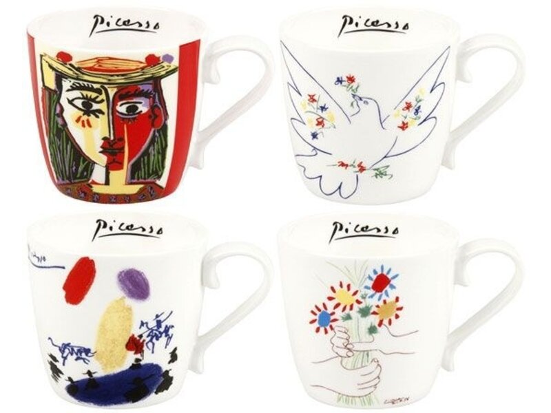 Tasses, ENSEMBLE de 4, Pablo Picasso