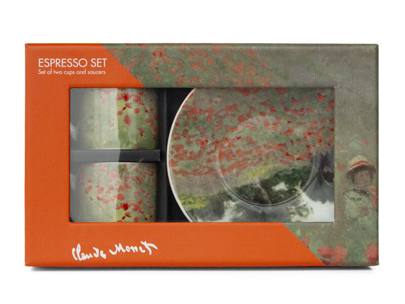 Espresso set, Claude Monet, Field with Poppies