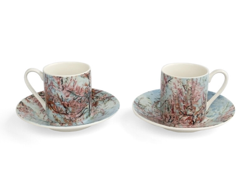 Espresso-Set, Vincent van Gogh,  Vincent van Gogh,  Pfirsichblüte (Souvenir)