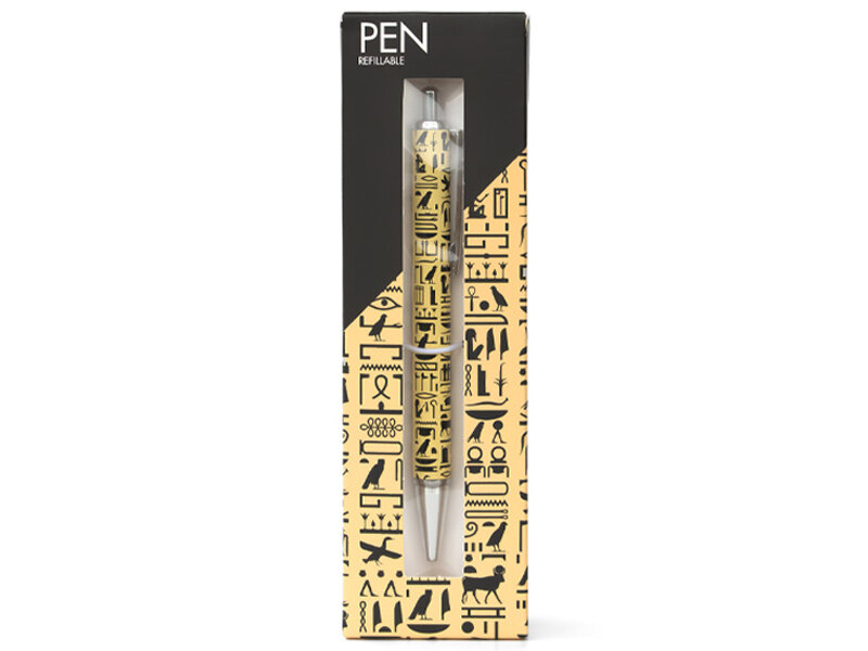 Balpen in doosje, Hiërogliefen