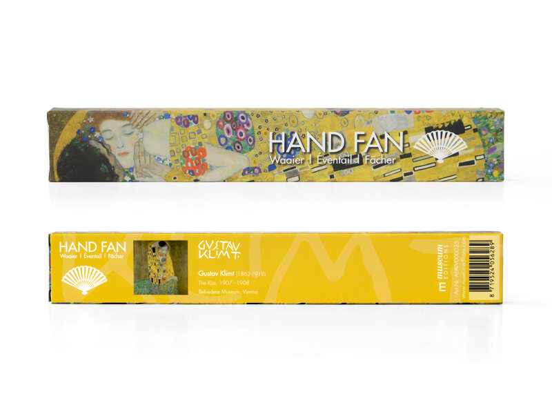 Hand waaier, Gustav Klimt, De Kus