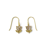 Tulip earring, gold plated