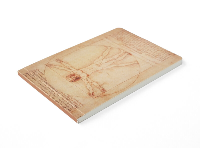 Blanco notitieblok A6,  Leonardo Da Vinci, Mens van Vitruvius