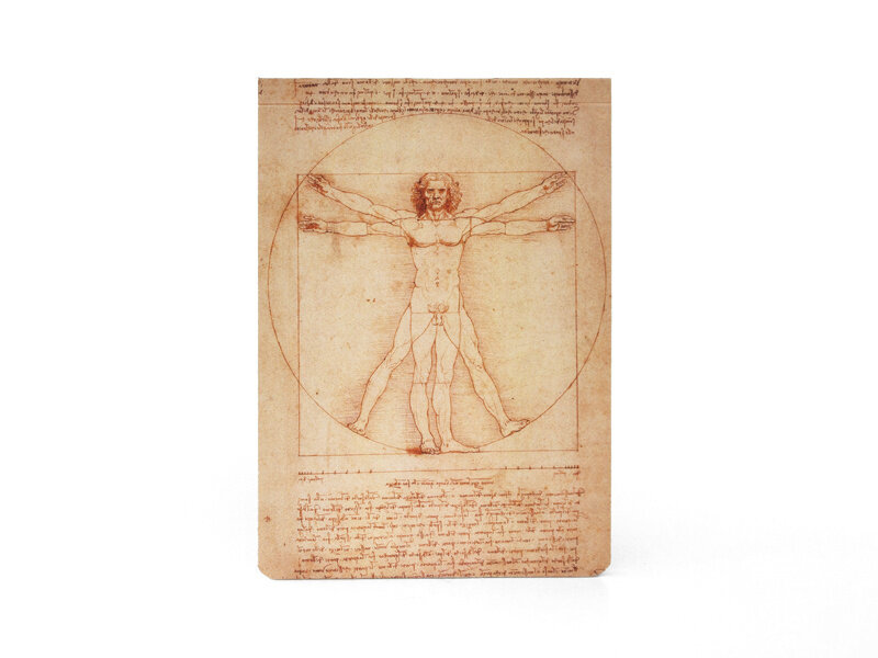 Blanco notitieblok A6,  Leonardo Da Vinci, Mens van Vitruvius