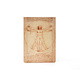 Leeres notepad A6,Leonardo Da Vinci, vitruvianischer Mann