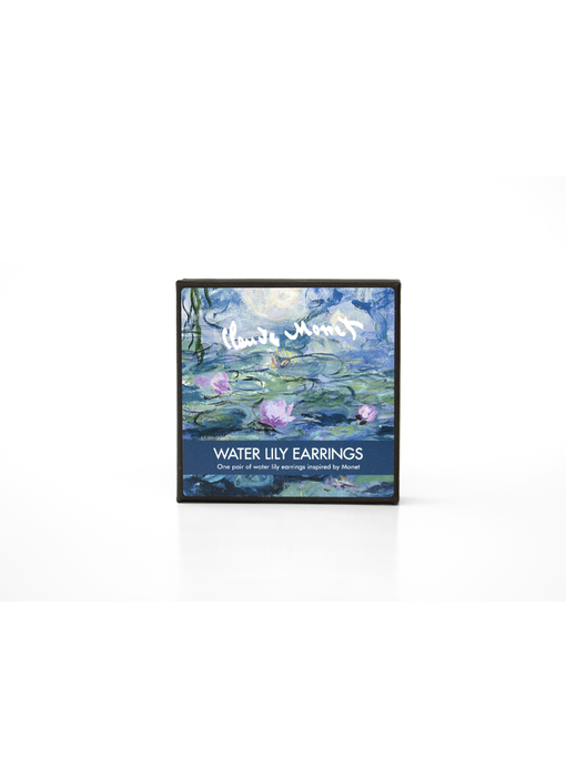 Vergoldete Ohrringe mit Seerose, Claude Monet