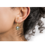 Gold plated earrings with Water Lily, Claude Monet