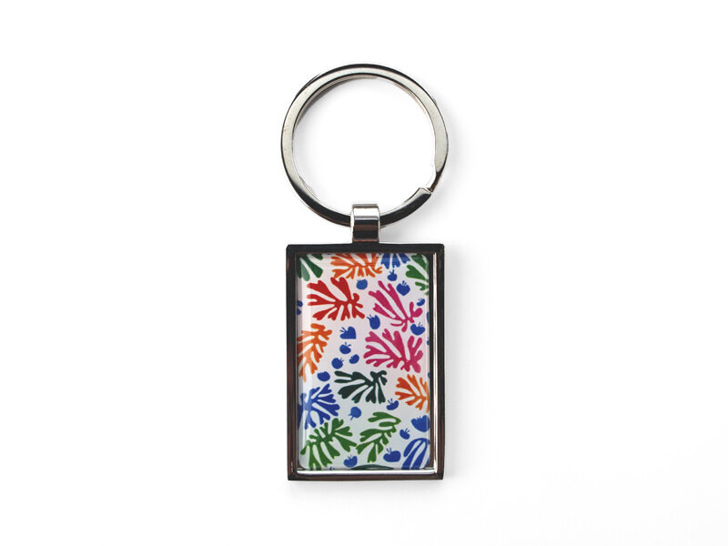 Porte-clés métal couleur argent, Matisse, La Perruche et la Sirène