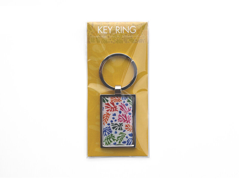 Porte-clés métal couleur argent, Matisse, La Perruche et la Sirène
