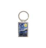 Sleutelhanger metaal zilverkleurig, Vincent van Gogh, Sterrennacht