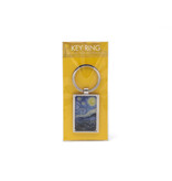 Keyring, Metal silver, Vincent van Gogh, A starry night