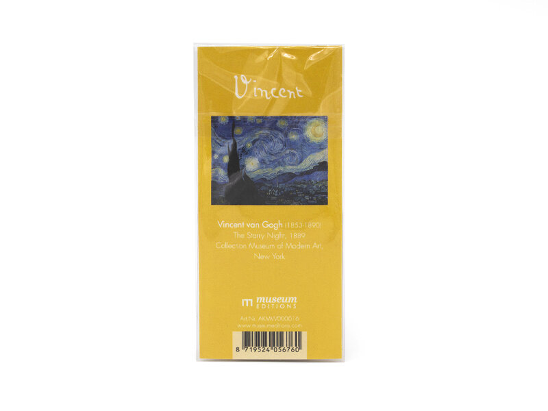 Keyring, Metal silver, Vincent van Gogh, A starry night