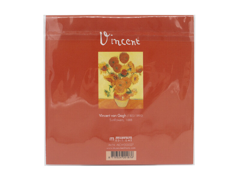 Lens cloth, 15 x 15 cm, Sunflowers, Van Gogh