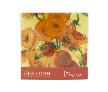Chiffon à lunettes, 15 x 15 cm, Tournesols, Van Gogh