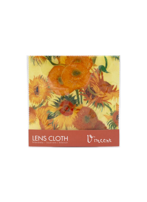 Lens cloth, 15 x 15 cm, Sunflowers, Van Gogh