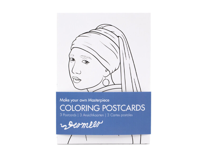 Colour-in Postcards, The girls of Vermeer