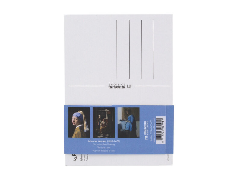 Ausmalpostkarten 3er-Set, Die Mädchen von Vermeer