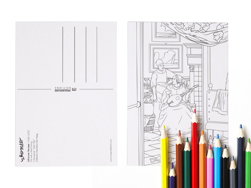 Colour-in Postcards, The girls of Vermeer