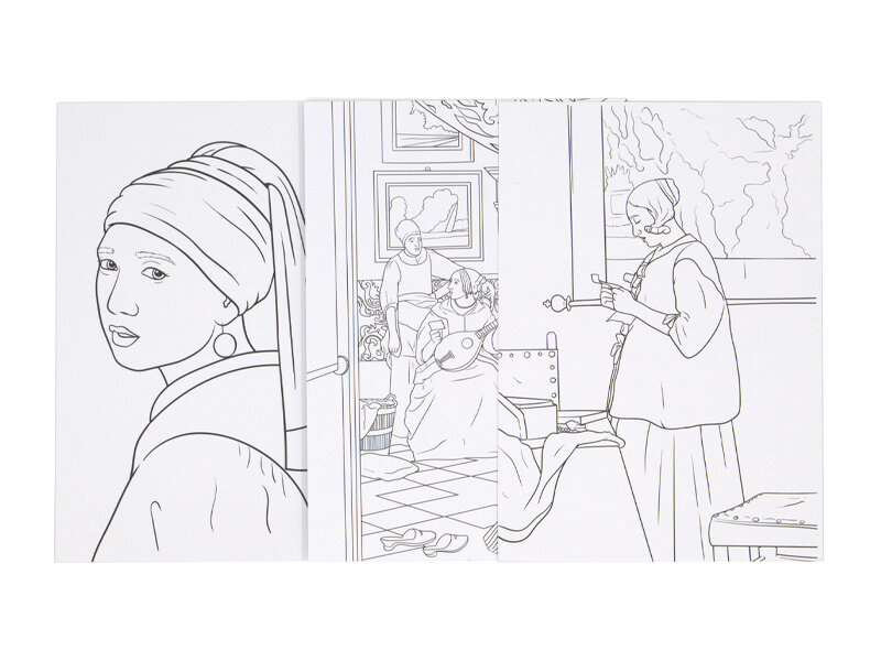 Colour-in Postcards, The girls of Vermeer