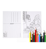 Postales para colorear, juego de 3, Obras maestras de Vermeer