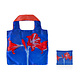 Shopper foldable , Red Amaryllis with Blue Background, Mondriaan